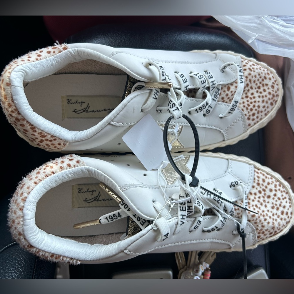 Vintage Havana White and Brown Women's Sneakers